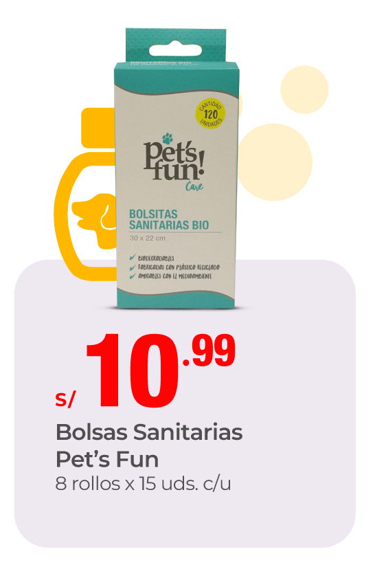 bolsas sanitarias pets fun